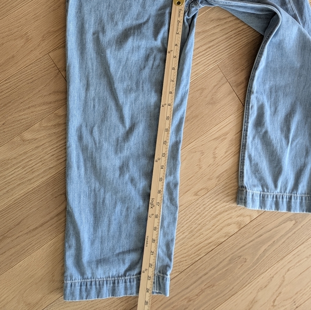 Paige Jeans Paige The High Rise Relax Crop Wide Leg Jeans Women Blue Size 26 - Picture 6 of 10